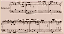 ...сарабанда из Английской сюиты ми-минор, смотри в такты 4-6...