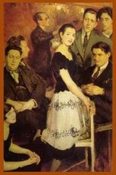 ...картина Жака-Эмиля Бланша называется «Шестёрка», а нарисовано целых «восемь» господ, причём, не все среди них композиторы..., грустно сказать: и среди этого артистического сброда Эрику приходилось коротать свою жизнь...